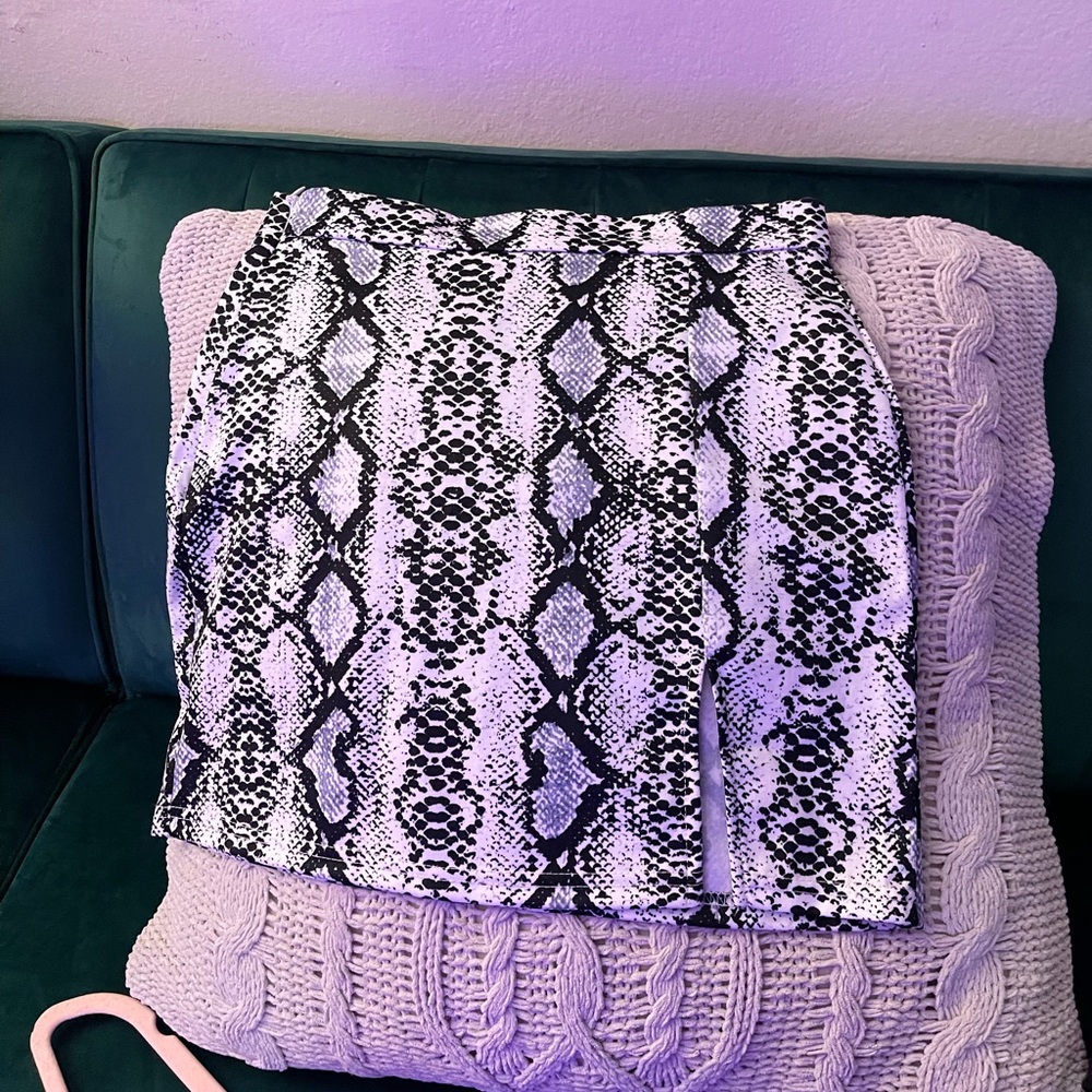 Snake Print Skirt